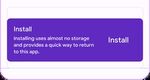 Mockup view of web app install banner bottom popup toast Mockup view of web app install banner bottom popup toast